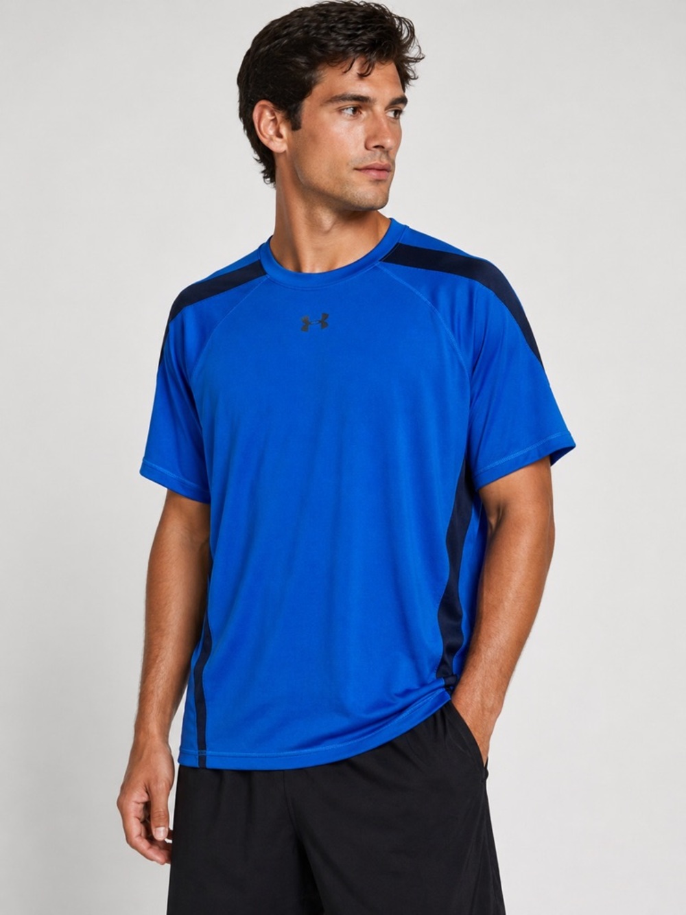 Under Armour Blue Performance Tee Loose Fit Athletic Shirt LG